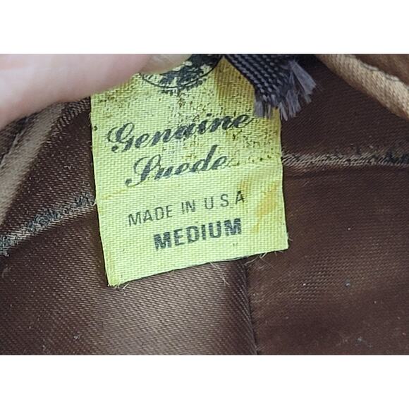 Vintage Totes Light Brown Suede Fedora Hat - Medium USA Made Indiana Jones Style - Picture 10 of 11